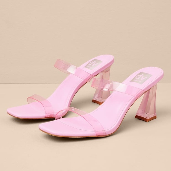 NEW DV by Dolce Vita Yorke Block Heel Sandal in Bubblegum - Picture 2 of 8